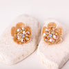 Sukkhi Stylish Stud Pearl Peach Acrylic Earring For Women