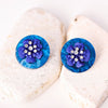 Sukkhi Glitzy Stud Pearl Blue Acrylic Earring For Women