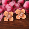 Sukkhi Splendid Stud Pearl Orange Gold Plated Earring For Women