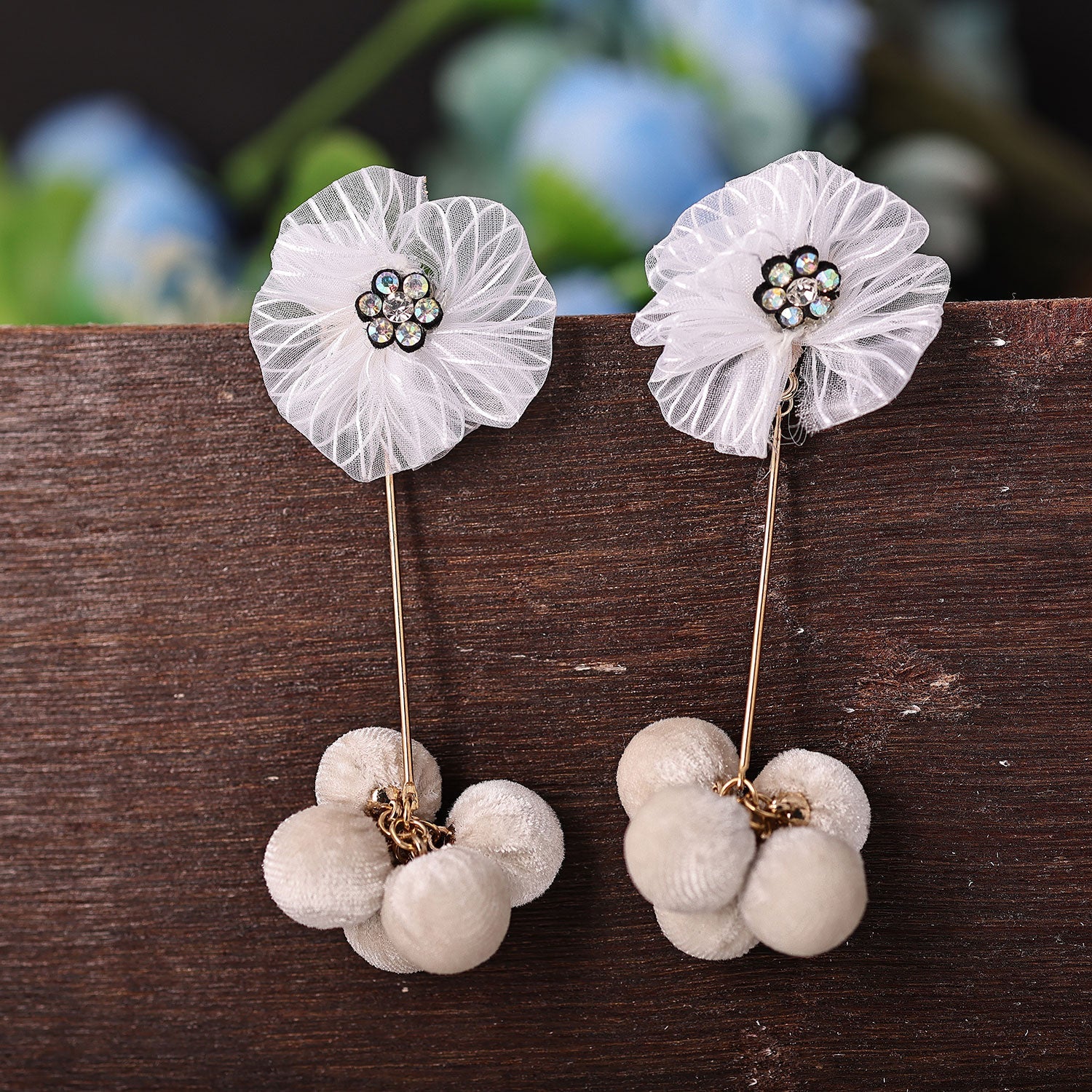 Sukkhi Dazzling Classic Drop Pearl White Acrylic Earring For Women