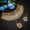 Sukkhi Royal Floral Gold Plated Kundan Choker Necklace Set For Women