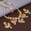 Sukkhi Chandbali Design Gold Plated Kundan & Pearl Choker Necklace Set For Women