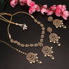 Sukkhi Lavish Floral Gold Plated Kundan & Pearl Choker Necklace Set For Women