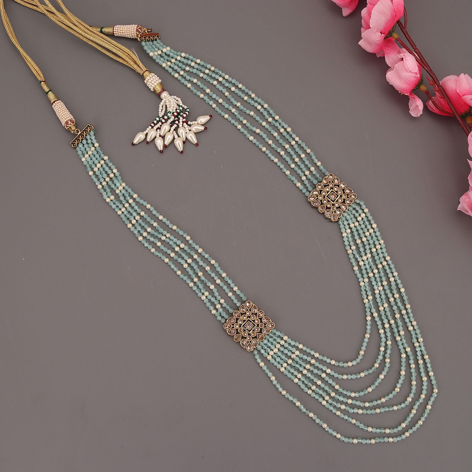 Sukkhi Royal Gold Plated Pearl String Mala Necklace For Women