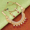 Sukkhi Glitzy Gold Plated Kundan & Pearl Choker Necklace Set For Women