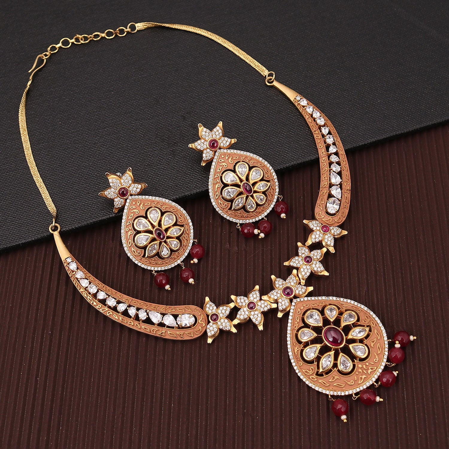 Doublet Opal Gemstone & Natural Diamond 14K Gold Choker Necklace Designer |  Artisan | Wolf & Badger