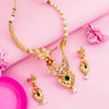 Sukkhi Delightful Kundan & Pearl Gold Plated Choker Necklace Set for Women