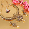 Sukkhi Dazzling Gold Plated Pearl Choker Necklace Set For Women