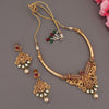 Sukkhi Marvelous Gold Plated Kundan & Pearl Choker Necklace Set For Women