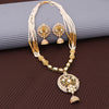 Sukkhi Marvelous Gold Plated Kundan & Pearl Necklace Set For Women