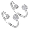 Pissara by Sukkhi Exclusive 925 Sterling Silver Cubic Zirconia Toe Rings For Women And Girls|with Authenticity Certificate, 925 Stamp & 6 Months Warranty